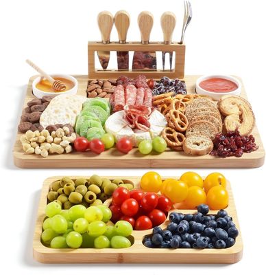 Πίνακα τυριού από μπαμπού και μαχαίρι για κοπή κουζίνας