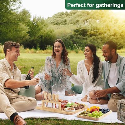 Πίνακα τυριού από μπαμπού και μαχαίρι για κοπή κουζίνας