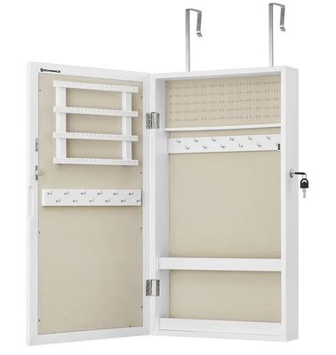 Προσαρμοσμένη εξυπηρέτηση λευκή κοσμήματα ντουλάπι ντουλάπι με 6 συρτάρια και στερεό ξύλο δομή