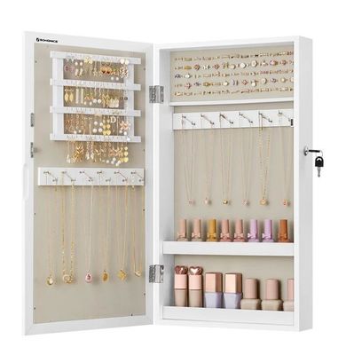 Προσαρμοσμένη εξυπηρέτηση λευκή κοσμήματα ντουλάπι ντουλάπι με 6 συρτάρια και στερεό ξύλο δομή