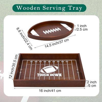 Ποδοσφαιρικό πάρτι γενεθλίων ξύλινα πιάτα ξύλινο σχήμα οβάλ πιάτο για το σπίτι ξενοδοχείο εστιατόριο