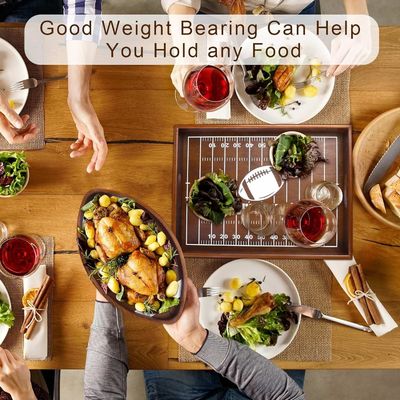 Ποδοσφαιρικό πάρτι γενεθλίων ξύλινα πιάτα ξύλινο σχήμα οβάλ πιάτο για το σπίτι ξενοδοχείο εστιατόριο