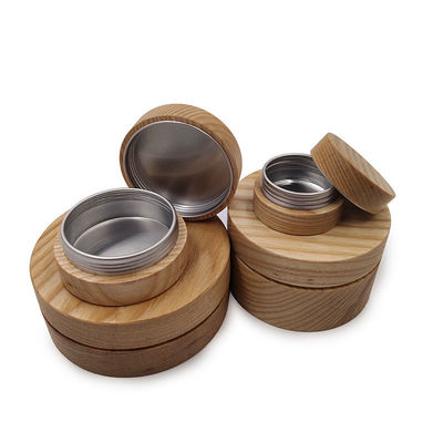 Υγιεινό ξύλινο βάζο κρέμας για ηλιακά καλλυντικά φυσικό και φιλικό προς το περιβάλλον