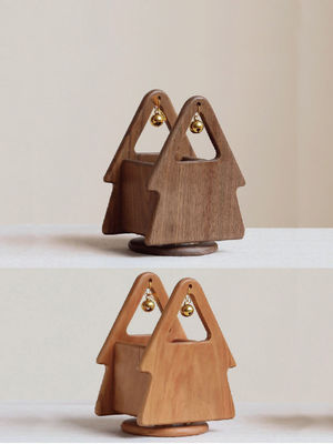 Στυλάτο ξύλινο χριστουγεννιάτικο δέντρο σε σχήμα οργανωτή γραφείου για γραφειακά είδη και εργαλεία