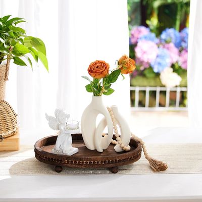 Προσαρμοσμένα σχέδια ξύλινο διακοσμητικό δίσκο για την κουζίνα και το τραπέζι του τραπεζιού σε ρουστίκ στυλ