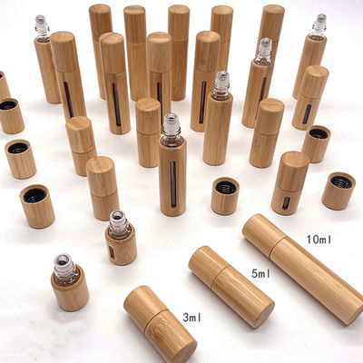 Καλλυντικές συσκευασίες Αρωματικά αιθέρια έλαια Σπρέι μπουκάλι ξύλινο μπαμπού Προσαρμοσμένη συσκευασία μπουκάλι