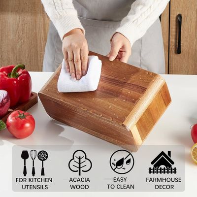 Μεγάλο κάλυμμα για ξύλινα σκεύη από ακάσια για την εκτύπωση κουζίνας