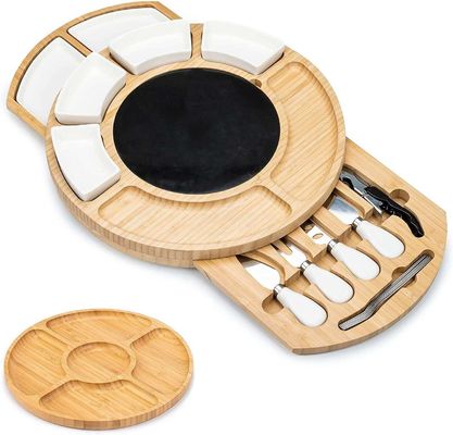 Τετράγωνο μπαμπού τυρί Πλάκα και μαχαίρι για εμπορικούς αγοραστές Καταστήματα δώρων