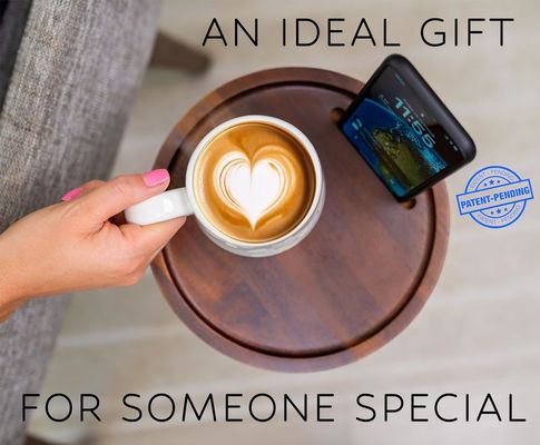 Ειδικό τραπέζι καφέ Σύγχρονο ξύλινο τραπέζι ποτών με τοποθέτηση τηλεφώνου και μικρό στρογγυλό μέγεθος