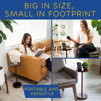 Ειδικό τραπέζι καφέ Σύγχρονο ξύλινο τραπέζι ποτών με τοποθέτηση τηλεφώνου και μικρό στρογγυλό μέγεθος