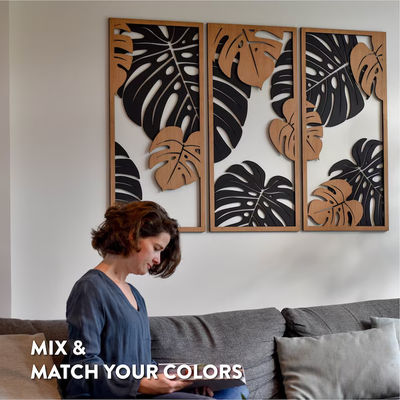 Προσαρμόσιμη διακόσμηση Monstera σε 3 πάνελ