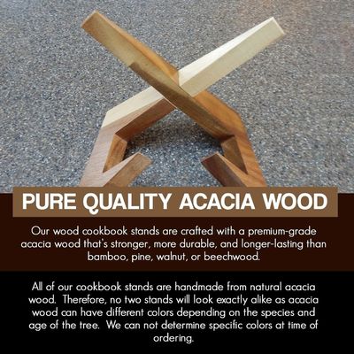 Εύκολο κάλυμμα βιβλίων για την κουζίνα Ρυθμίσιμο Ακασία Επισιτιστικό βιβλιοστάσιο Προσαρμοσμένο μέγεθος