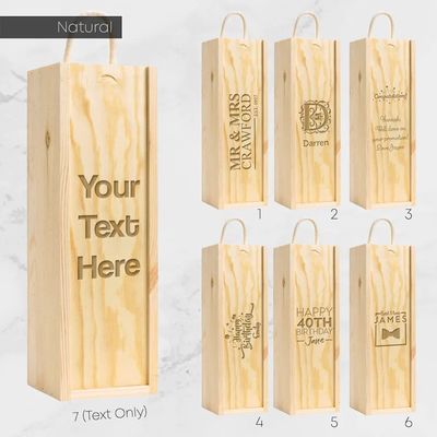 Δασικός τύπος MDF πολυτελή κόκκινη χρώμα κρασιού ψήσιμο ξύλινο κουτί δώρων με λαβήματα και ακρυλικό καπάκι