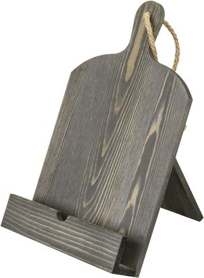 Κρατητής βιβλίου συνταγών στυλ ξύλου ρυθμιζόμενος και αναδιπλούμενος για αποθήκευση στην κουζίνα