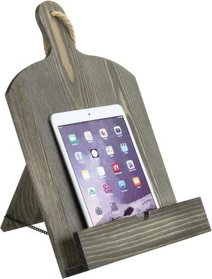 Κρατητής βιβλίου συνταγών στυλ ξύλου ρυθμιζόμενος και αναδιπλούμενος για αποθήκευση στην κουζίνα