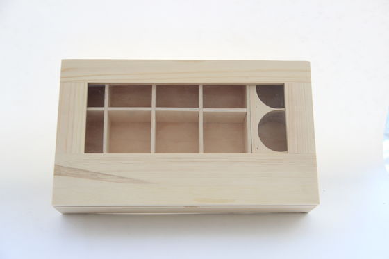 Απλό και κομψό πεύκο ξύλο χρώμα ξύλινο βιβλίο σε σχήμα κουτί για προσαρμοσμένη συσκευασία λογότυπο