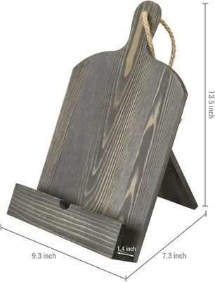 Κρατητής βιβλίου συνταγών στυλ ξύλου ρυθμιζόμενος και αναδιπλούμενος για αποθήκευση στην κουζίνα