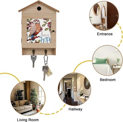 8 Αγκώνες Κρατητής κλειδιών από ξύλο για τοίχο τοποθέτηση Οικιακό συρτάρι κλειδιών οργανωτής και εξοικονόμηση χώρου
