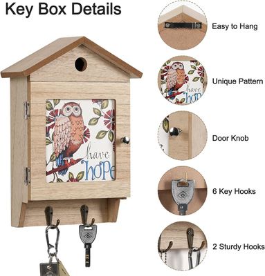 8 Αγκώνες Κρατητής κλειδιών από ξύλο για τοίχο τοποθέτηση Οικιακό συρτάρι κλειδιών οργανωτής και εξοικονόμηση χώρου