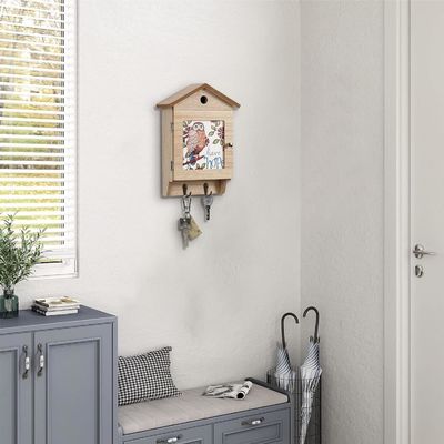 8 Αγκώνες Κρατητής κλειδιών από ξύλο για τοίχο τοποθέτηση Οικιακό συρτάρι κλειδιών οργανωτής και εξοικονόμηση χώρου