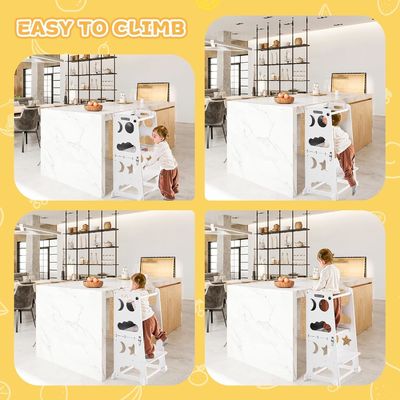 Έπιπλα καθιστικού Παιδιά Κουζίνα Στάδιο σκαμπό για μάθηση Στάσιμο πύργο