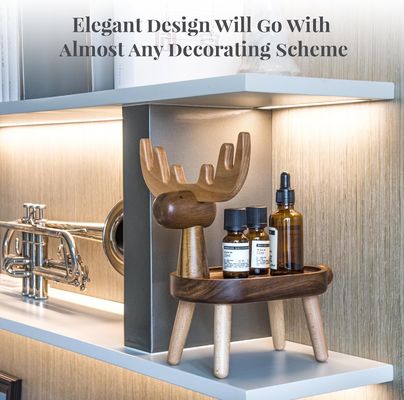 Οικιακό διακοσμητικό ξύλινο δίσκο με προσαρμοσμένο σχήμα 7,75 "L x 7,75" W x 48,5" H