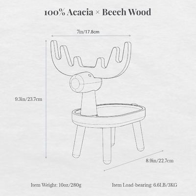 Οικιακό διακοσμητικό ξύλινο δίσκο με προσαρμοσμένο σχήμα 7,75 "L x 7,75" W x 48,5" H