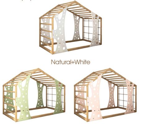 Montessori γυμναστήριο κρεβάτι ζούγκλα γυμναστήριο βρέφος κρεβάτι εσωτερικό Playhouse πλατφόρμα κρεβάτι ως αίτημά σας ταχυδρομική συσκευασία Y