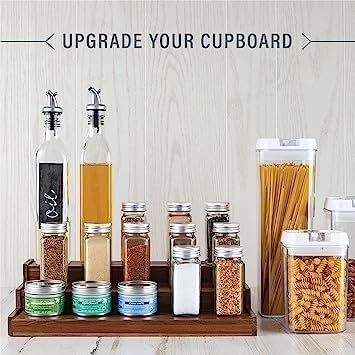 BAMBOO 3-Tier Waterproof Non Skid Rack ξύλινο ράφι μπαχαρικών οργανωτής για το σχεδιασμό κουζίνας