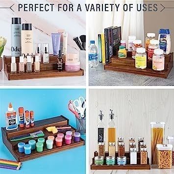 BAMBOO 3-Tier Waterproof Non Skid Rack ξύλινο ράφι μπαχαρικών οργανωτής για το σχεδιασμό κουζίνας