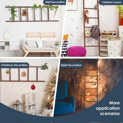 Οικιακή συσκευή ξύλινη σκάλα ράφι διακοσμητική κουβέρτα σκάλα για αποθήκευση μπάνιου