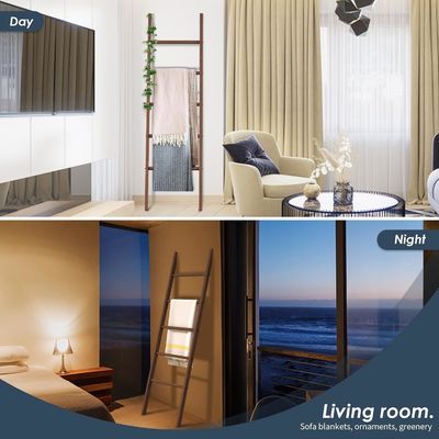 Οικιακή συσκευή ξύλινη σκάλα ράφι διακοσμητική κουβέρτα σκάλα για αποθήκευση μπάνιου