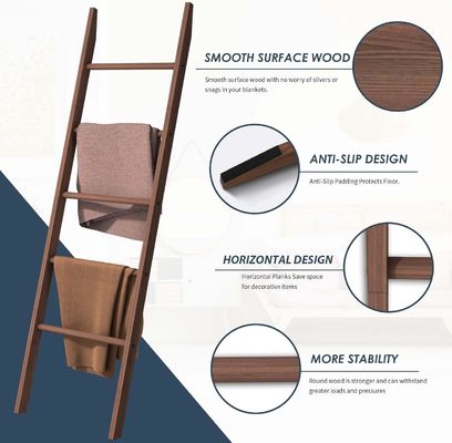 Οικιακή συσκευή ξύλινη σκάλα ράφι διακοσμητική κουβέρτα σκάλα για αποθήκευση μπάνιου