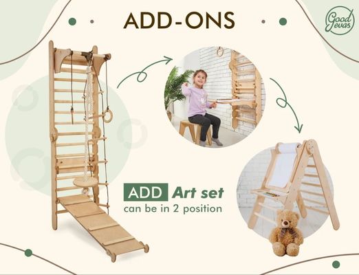 202405 Σουηδική σκάλα 4in1 Παιδικό γυμναστήριο αναρρίχησης με τριγωνικό αναρρίχηση και παιδικό τραπέζι