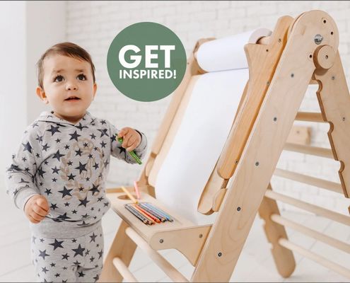 202405 Σουηδική σκάλα 4in1 Παιδικό γυμναστήριο αναρρίχησης με τριγωνικό αναρρίχηση και παιδικό τραπέζι