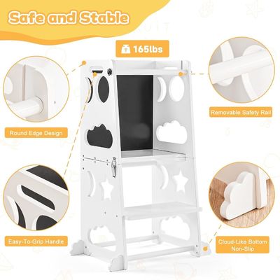 Παιδιά Κουζίνα Στάδιο Στάλος Μάθηση Στάσιμο Πύργο με ρυθμιζόμενη πλατφόρμα Συσκευή Ταχυδρομείου