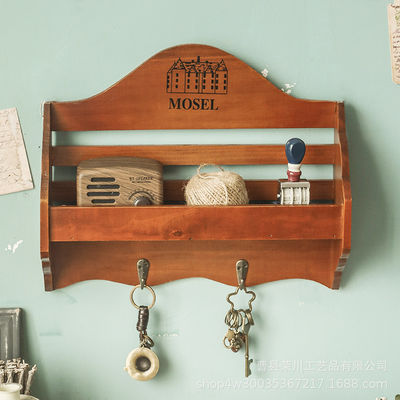 Προσαρμοσμένο σχεδιασμό ξύλινο ράφι κλειδαριού και εισόδου οργανωτή ταχυδρομείου για τοίχο τοποθέτηση