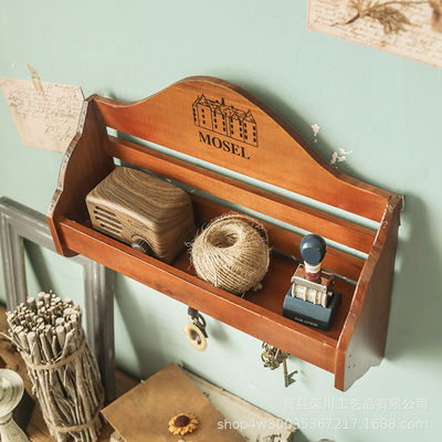 Προσαρμοσμένο σχεδιασμό ξύλινο ράφι κλειδαριού και εισόδου οργανωτή ταχυδρομείου για τοίχο τοποθέτηση