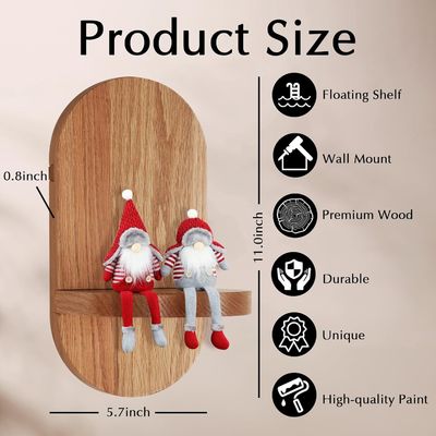 Λειτουργικό πολυλειτουργικό σχεδιασμό ξύλινα πλωτά ράφια για οθόνες γραφείου στο σπίτι