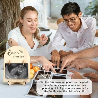 Εκτύπωση με κόψιμο 7,9 x 5,7 ίντσες Γλυκό ξύλο νεογέννητο Φωτογραφικό πλαίσιο για διακόσμηση βρεφονηπιακού δωματίου