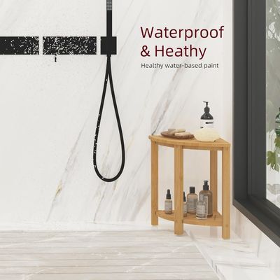 Χωρίς διπλωμένο μπαμπού μπάνιο Καμαρίνι με ράφι Το απόλυτο απαραίτητο μπάνιο