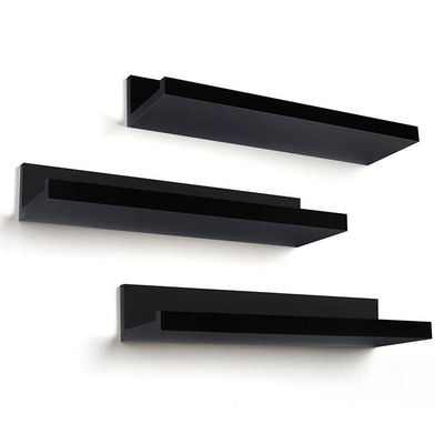 Σύγχρονα διακοσμητικά πλωτά ράφια τοίχου MDF Προσαρμοσμένο χρώμα τοίχος τοποθετημένο ράφι οθόνης