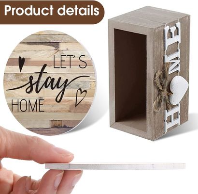 Προσαρμοσμένο λογότυπο Μέγεθος Οικιακή διακόσμηση ξύλινες καρδιές για ποτά