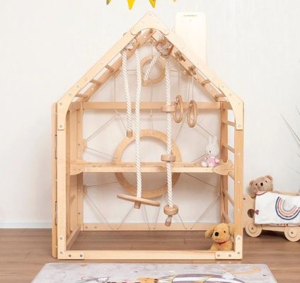 Κινητό γυμναστήριο αναρρίχησης μικρών παιδιών με εκτύπωση και προαιρετικά αξεσουάρ σκοινιών Waldorf