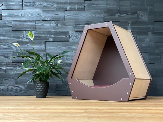 Σώστε το χώρο Οικιακό κατοικίδιο με σύγχρονο ξύλινο σχεδιασμό και φυσικό χρώμα ξύλου