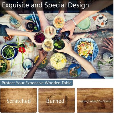 Σύγχρονη σχεδίαση κεραμικών υποστρώσεων σε διάφορα σχήματα και χρώματα για διακόσμηση τραπεζιού