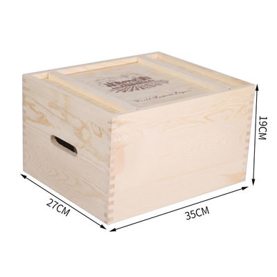 2-6 μπουκάλια Κουτί κρασιού από στερεό ξύλο για δώρο Προσαρμοσμένη παραγγελία Αποδέχεται άμεσα