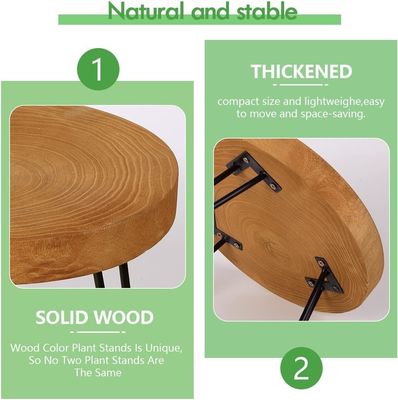 Εφοδιασμός ταχυδρομείου Y Στρογγυλό ξύλινο σταθμό φυτών για εμφάνιση σε σύγχρονα εσωτερικά