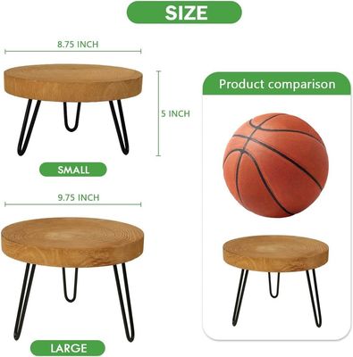 Εφοδιασμός ταχυδρομείου Y Στρογγυλό ξύλινο σταθμό φυτών για εμφάνιση σε σύγχρονα εσωτερικά