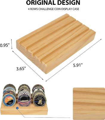 4x6x1inch Στρατιωτικό Challenge Coin Holder Display Stand Rack για νομίσματα μεμονωμένου μεγέθους
